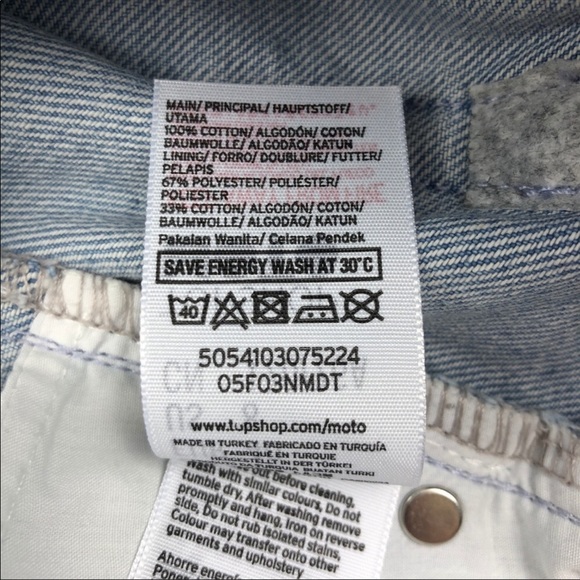 NWT Topshop Mom Authentic High Waist Jean Shorts - Picture 8 of 8